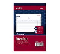 Adams Carnet de factures, 3 parties, sans carbone, 14 x 21 cm, 50 ensembles par livre (T5080)