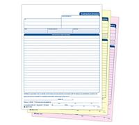 Adams Carnet de factures de l'entrepreneur, 3 parties, 50 ensembles par livre, 50 pages (ABFTC8122)