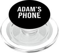 Adam's Phone Noir Blanc Nom Adam PopSockets PopGrip pour MagSafe