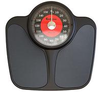 Adamson A23 Pèse-Personne Pour Poids Corporel - Jusqu’à 160 KG - Balance XL Surdimensionnée 36X35cm - Surface en Caoutchouc Antidérapante Chiffres Grands - Pèse-Personne Analogique -20 Ans de Garantie