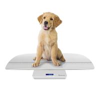 Adamson A50 Balance pour Animaux et bébés - Pour Chat, Chien, Lapin, Chiot, bébé, Balance Numérique pour Petits Animaux - Jusqu'à 100 kg / 220 LB