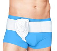Adamson Garde de Hernie I Ceinture Herniaire Inguinale pour Homme I Côté Gauche ou Droit I Ceinture De Soutien Post-opératoire Pour Hernies De L'aine I Sangle Ajustable à la Taille - Blanc