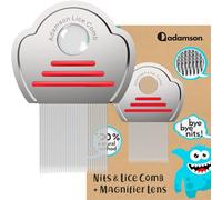 Adamson Peigne Anti Poux et Lentes - Peigne Anti Poux Enfant en Acier Inoxydable - Élimination Efficace des Poux pour Tous Types de Cheveux - Durable et Facile à Nettoyer