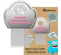 Adamson Peigne Anti Poux et Lentes - Peigne Anti Poux Enfant en Acier Inoxydable - Élimination Efficace des Poux pour Tous Types de Cheveux - Durable et Facile à Nettoyer