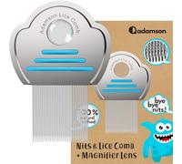 Adamson Peigne Anti Poux et Lentes - Peigne Anti Poux Enfant en Acier Inoxydable - Élimination Efficace des Poux pour Tous Types de Cheveux - Durable et Facile à Nettoyer