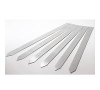 Adana Lot de 20 brochettes de barbecue extra larges en acier inoxydable 24 mm et 450 mm de long