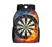 AdaNti Sac à dos imperméable et léger, Sac Etanche avec impression de cible de fléchettes pour le travail, les voyages, le camping, Noir, taille unique