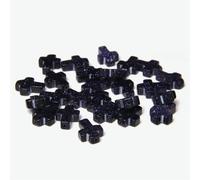 ADAOQIN Lot de 10 Perles en Pierre Naturelle en Forme de Croix, œil de Tigre, Agate, améthyste, Quartz, Perles d'espacement pour la Fabrication de Bijoux, Bracelets, Boucles d'oreilles