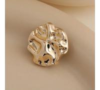 ADAOQIN Lot de 5 Magnifiques Boutons à Tige de Couleur Or en Alliage de Zinc de Forme irrégulière pour Pull et Manteau pour Femme