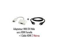 Adap. Mini DVI - HDMIpour Imac, Mac mini, Powerbook + Cbale HDMI 2M de Vshop