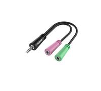 Adapt. audio, jack mâle 3,5 mm 4 br. - casque micro jack 3,5 mm 4 br.