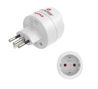 Hama 00223484 Adaptateur de Voyage Reiseadapter Typ J, L, N, 3-polig, für Die Schweiz, Italien und Brasilien