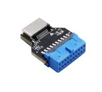 Adaptador de Cabeçalho USB Riser 3.0 19Pin para 3.2 Tipo e 20Pin Conversor Chassis Painel Frontal C Porta Plug-In