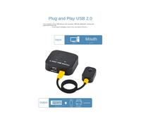 Adaptador de Comutador USB KVM Impressora para Computador Teclado Rato Compartilhador Controlador