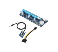 Adaptador Mini PCIE 16X, Extensor para PCI Express16x, com 4 Capacitores Sólidos e Interface de 6 Pinos, Mineração Placa Vídeo