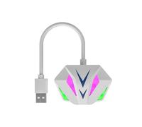 Adaptador USB para RJ45 Ethernet Placa de Rede 10/100/1000Mbps RGB Efeito Iluminação PC Computador Laptop