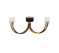 adaptare 34106 Netzteil-Adapter-Kabel 15-polig SATA-Anschluss auf 2-mal 4-polig IDE-Anschluss schwarz