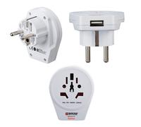 Adaptat. voyage "World to Europe USB", pr app. à 2 et 3 pôles, 1 USB