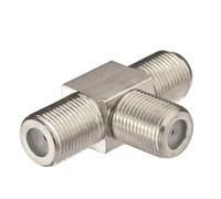 Adaptateur 1 prise mâle F vers 2 connecteurs femelles, répartiteur 3 voies de type T, connecteur câble d'antenne TV(FK-2FK x1)