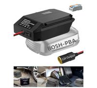 Adaptateur 12 V pour batterie Bosch 18 V à 12 V avec connecteur allume-cigare pour utiliser tous les appareils de voiture, adaptateur de batterie pour roues électriques (uniquement pour batterie PBA)