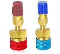 Adaptateur 1234YF, 2PCS 1234YF Adaptateur Raccords Coupleurs rapides Kit Copper High Side Low Side R1234Y