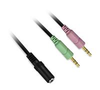 Adaptateur 1JK F/2JK M 3.5mm 0.20cm utilisation avec des casques micro