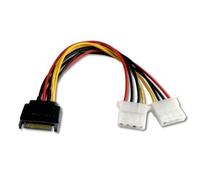 Adaptateur 1xSATA 15 pins M vers 2xMolex F