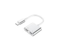 Adaptateur Audio Renforcé USB C 100W PD vers USB C + Charge USB C Blanc + Garantie à vie Force Power Lite