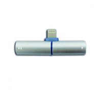 Adaptateur 2 en 1 lightning + jack 3,5 mm pour iPhone iPad - gris