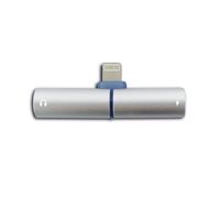 Adaptateur 2 en 1 lightning + jack 3,5 mm pour iPhone iPad - gris