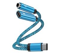 Adaptateur 2 en 1 USB C vers jack 3,5 mm pour casque et chargeur, adaptateur USB type C Aux audio avec câble de charge pour Samsung Galaxy S25 S24 S23 S22FE A56 A16 A36 A55 A35/Google Pixel 9 8 7