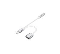 Adaptateur 2 en 1 USB C vers Jack 3,5mm et USB C Audio et Charge