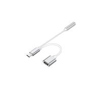 Adaptateur 2 en 1 USB C vers Jack 3,5mm et USB C Audio et Charge