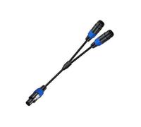 Adaptateur 2 pôles 1 mâle vers 2 femelles câble haut-parleur
