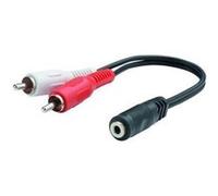 Adaptateur 2 RCA mâle / jack 3.5 mm femelle ITC ERARD CONNECT 1583 Noir G