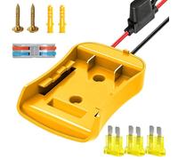 Adaptateur 20 V pour adaptateur de batterie Dewalt pour roues électriques, kit de conversion avec connecteurs de fils, fusibles, fil 12 AWG, convertisseur de perceuse à outils électriques pour voiture