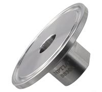 Adaptateur 3,8 cm TC Tri-Clamp pour applications sanitaires, acier inoxydable 304, femelle 1/4" NPT, virole 50,5 mm, poli miroir