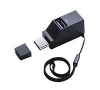 Adaptateur 3 ports USB de type C, design facile et efficace, protection contre les surintensités, appareils externes, hub USB C remplaçable à chaud