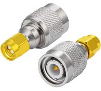 Adaptateur 4G Adaptateur SMA TNC Mâle vers SMA Mâle Convertisseur SMA TNC pour Routeur 2G 3G LTE Antenne CB Radio WiFi WiMax Téléphone Portable Instrumentation sans Fil 2 Pièces