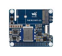 Adaptateur 5 PCIe vers M.2 avec carte d'extension PoE prenant en charge le protocole NVMe Adaptateur PoE M.2 HAT+ (C)