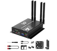 Adaptateur 5G M.2 vers USB 3.0 avec boîtier et ventilateur de refroidissement, NGFF B-Key vers USB Convertisseur Carte avec 4 antennes, prend en charge 4G LTE 5G WWAN GPS Mini Card Module, compatible