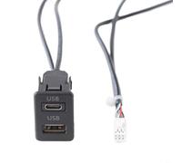 Adaptateur 6 broches vers adaptateur de navigation USB pour voiture - Câble d'extension d'entrée audio pour voiture - Module de port USB stéréo - 145 cm de long - Chargement USB pour voiture - Noir