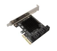 Adaptateur 6 ports SATA III vers PCI Express 3.0 4X, carte d'extension interne pour Windows, Mac, NAS, LINUX, accessoires