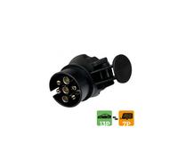 Adaptateur 7 vers 13 Broches Remorque Attelage Prise Électrique Noir