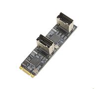 Adaptateur 8 Ports Non-Raid SATA III 6 Gbit/s vers M.2 B+M Key Adapter PCI-e 3.0 x2 Bandwith