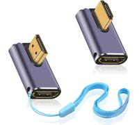 Adaptateur 8K Hdmi À 90 Degrés,Left&Right Angle Hdmi Adapter 48Gbps,Uhd Hdmi 2.1 Extender Avec 8K@60Hz,4K@120Hz,Pour Hdtvs,Pc,Laptop(Pack De 2)