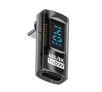 Adaptateur 90 degrés, adaptateurs à angle droit Extension de connecteur de | Type C Adaptateur d'extension de testeur de compteur d'alimentation pour tablettes intelligentes, té