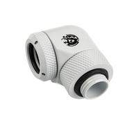 Bitspower Adaptateur 90° G1/4 mâle vers 14 mm AD hardtube – rotatif blanc