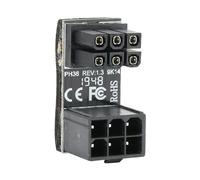 Adaptateur à 180 pour câble d'alimentation GPU, connecteur PCIe à profil bas avec réglage de la direction du câble, adaptateur coudé ATX 6