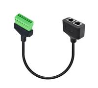 Adaptateur à 2 ports CAT6 RJ45 8P8C vers vis 8 broches facile à utiliser pour des configurations réseau Ethernet efficaces